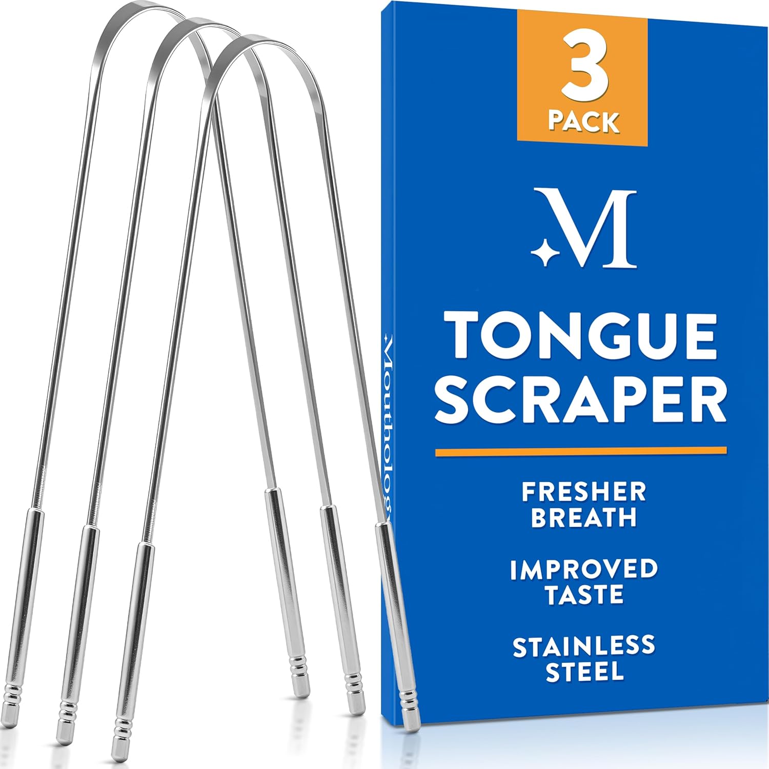 Ayurvedic & Herbal Wellness Kits - Tongue Scraper for Adults (3 Pack)