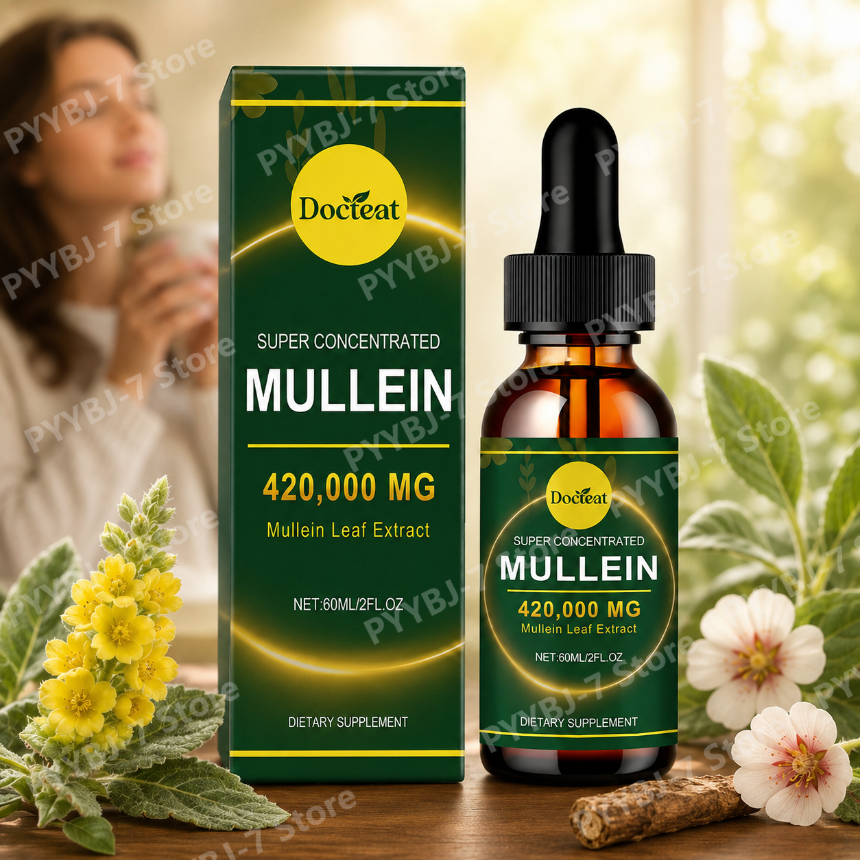 Herbal Wellness Drops - Mullein Leaf Extract Drops 60ml Super