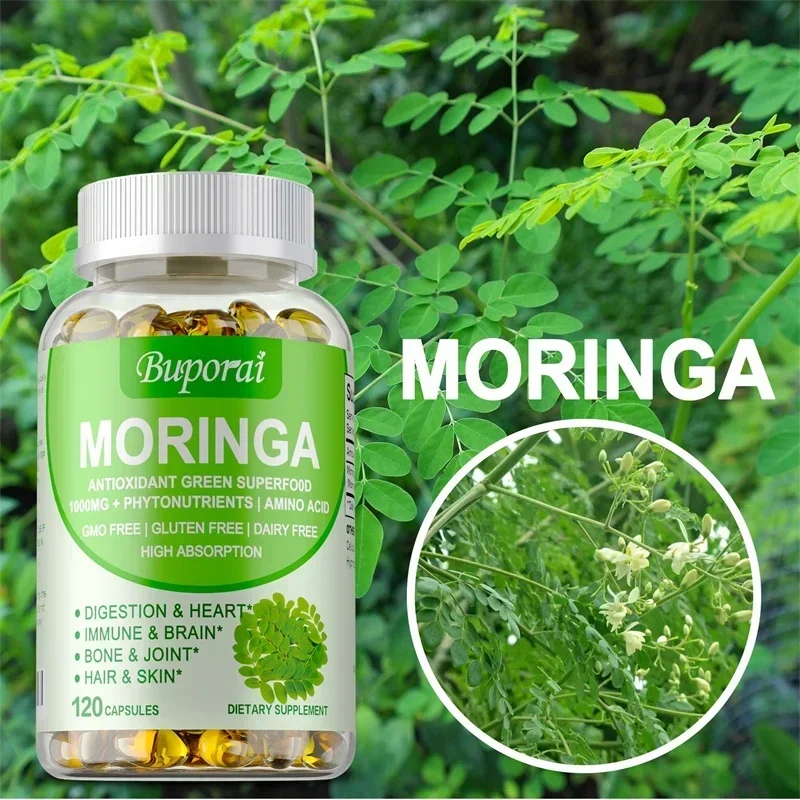 Moringa Leaf Powder - Moringa Capsules 1000mg - Increases Natural