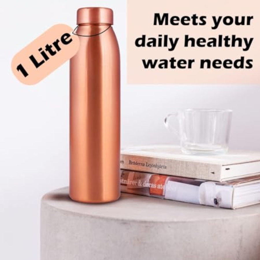 Copper Water Bottle 1L - Gift  – Ayurvedic & Herbal Wellness Kits recenzja i cena