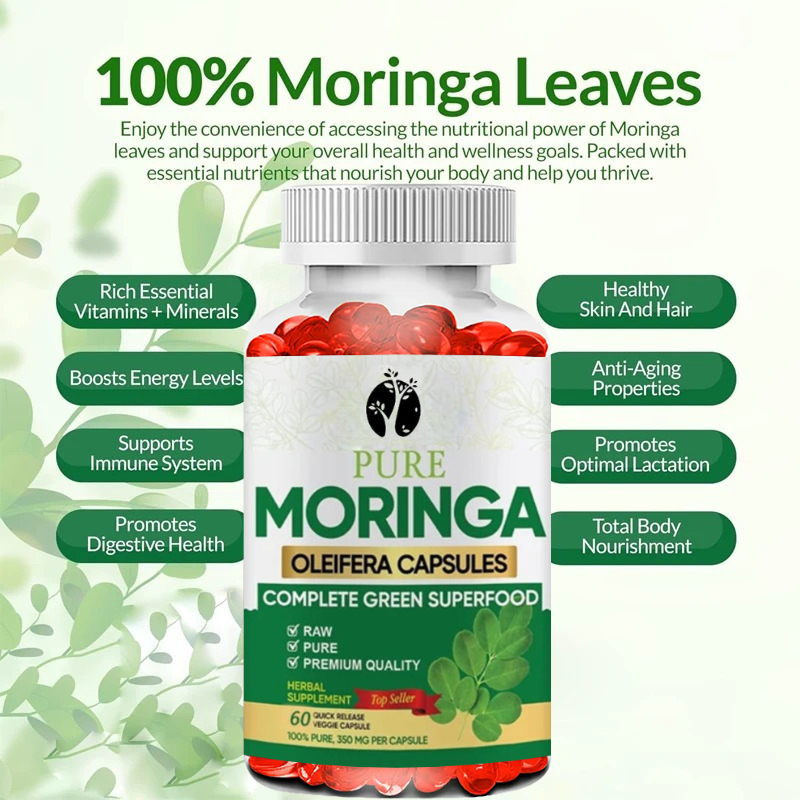 Moringa Capsules -60 Capsules  – Moringa Leaf Powder recenzja i cena