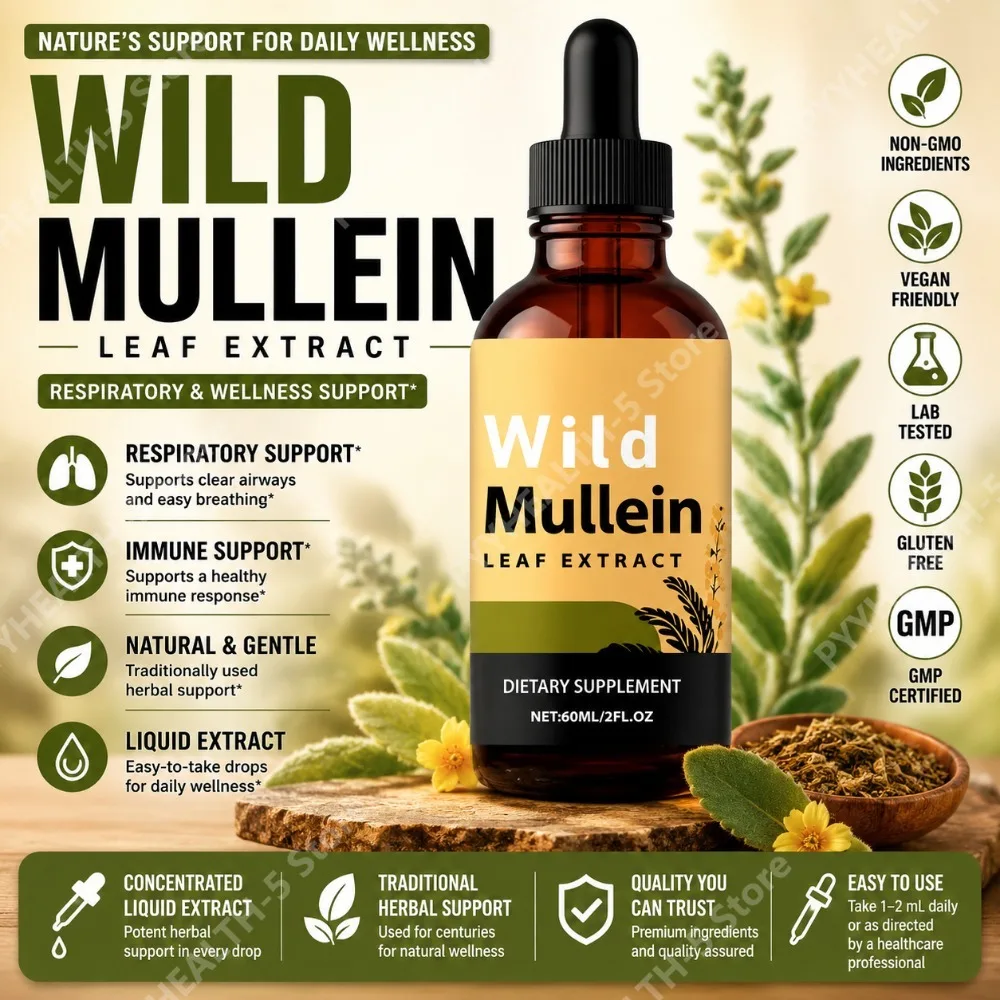 Wild Mullein Leaf Drops with G – Herbal Wellness Drops recenzja i cena