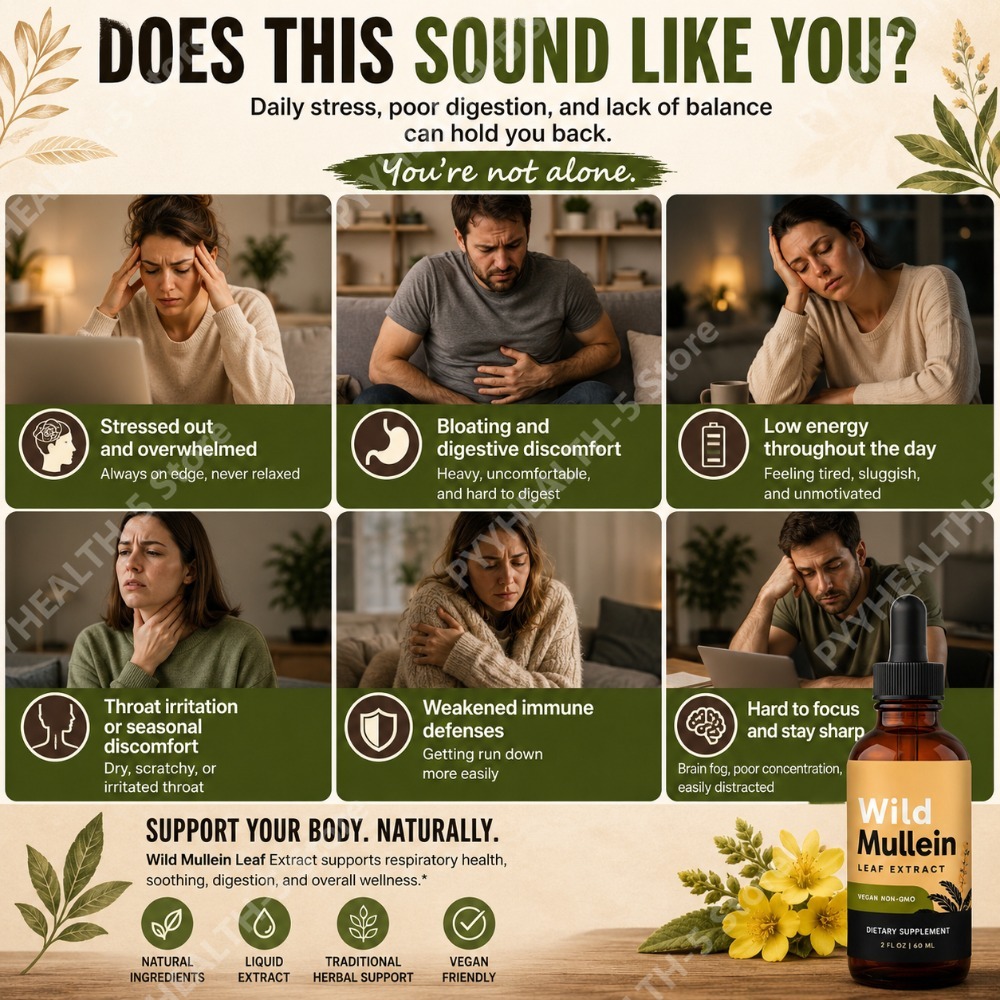 Wild Mullein Leaf Drops with G – Herbal Wellness Drops recenzja i cena
