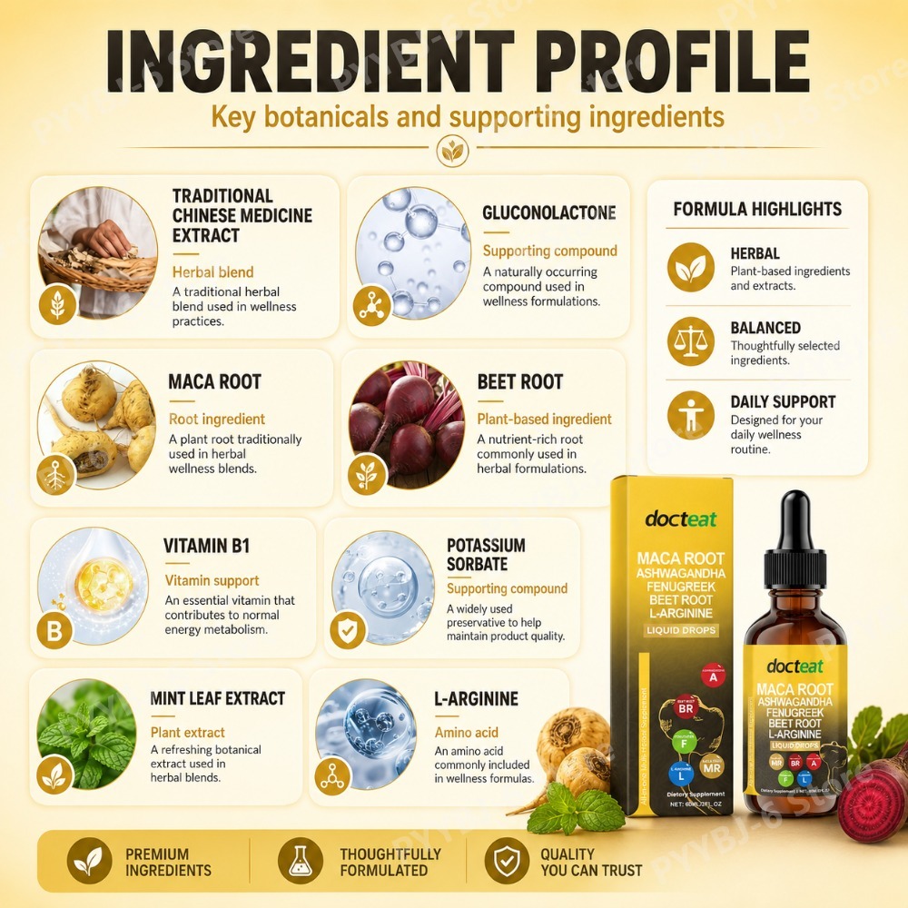 Maca Root Beet Root L-Arginine – Herbal Wellness Drops recenzja i cena