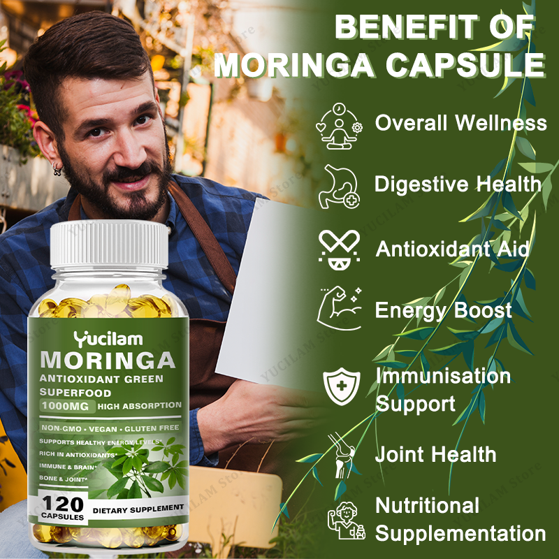 Moringa Organic 1000 mg, 7-in- – Moringa Leaf Powder recenzja i cena
