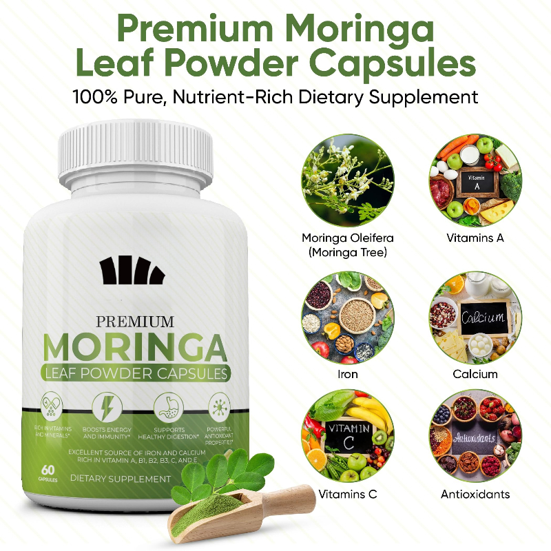 Natural Moringa Capsules -100% – Moringa Leaf Powder recenzja i cena