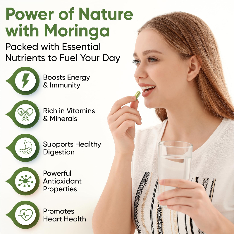 Natural Moringa Capsules -100% – Moringa Leaf Powder recenzja i cena