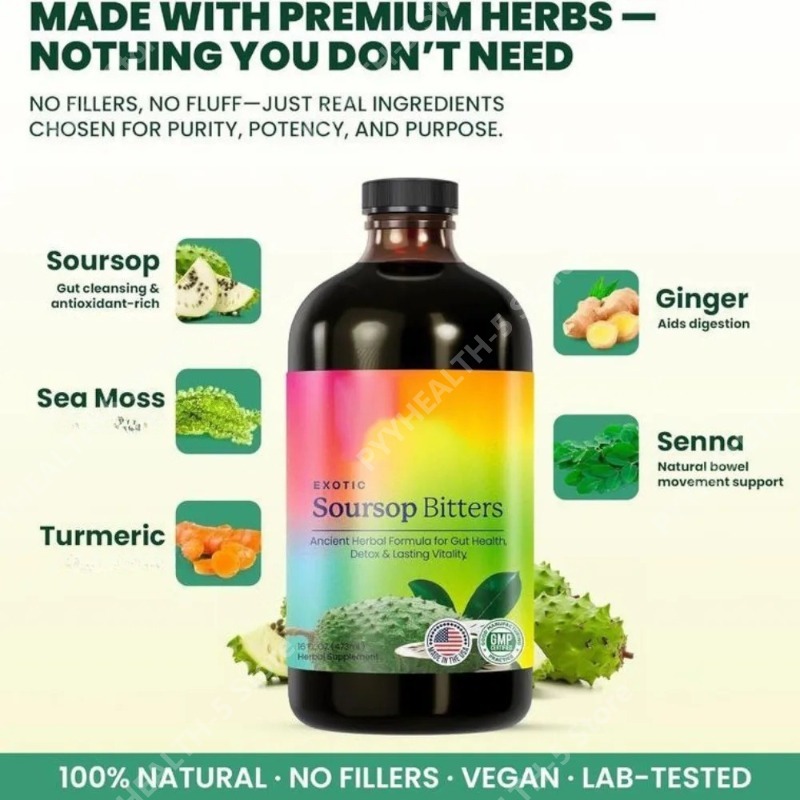 Soursop Bitters Drops Liquid O – Herbal Wellness Drops recenzja i cena