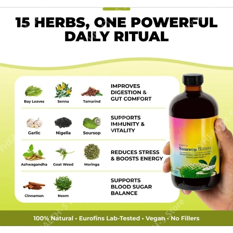 Soursop Bitters Drops Liquid O – Herbal Wellness Drops recenzja i cena