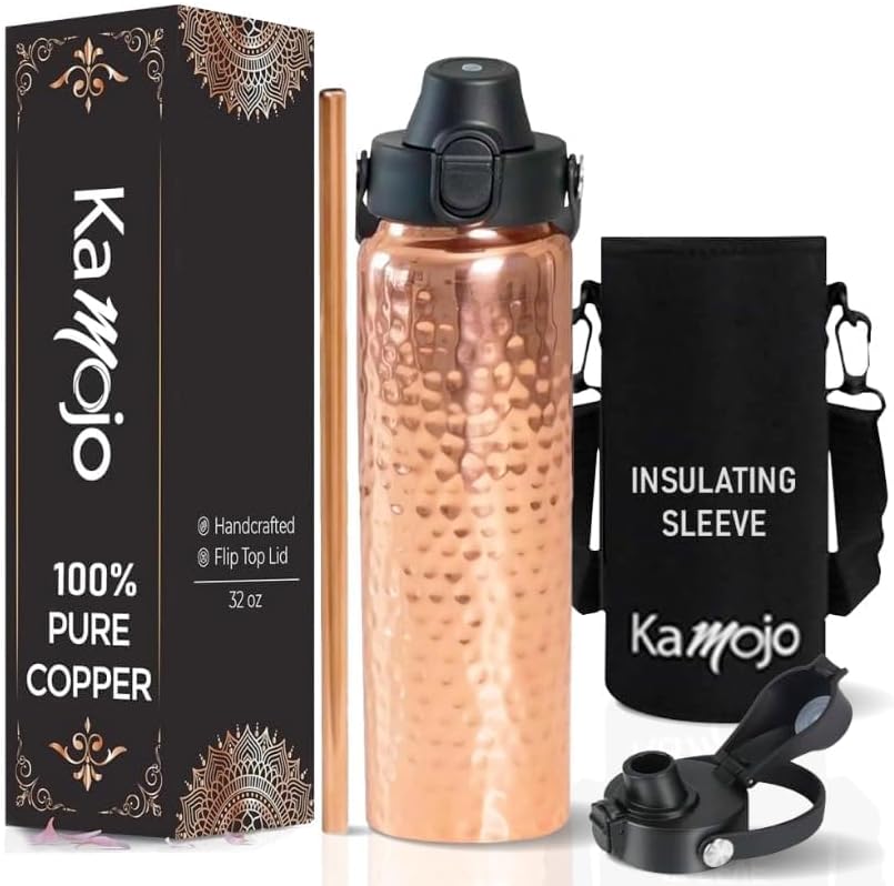Pure Copper Water Bottle with  – Ayurvedic & Herbal Wellness Kits recenzja i cena