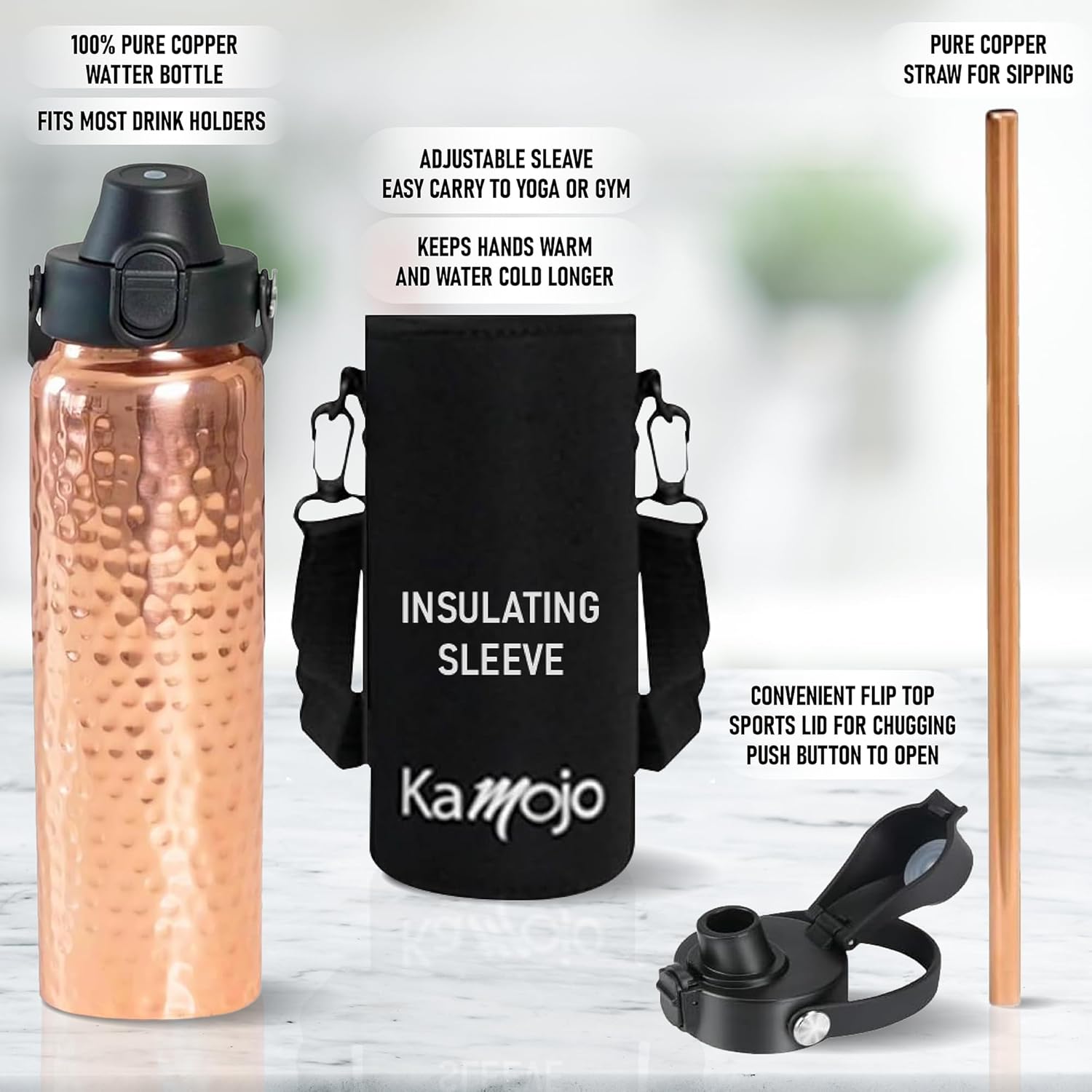 Pure Copper Water Bottle with  – Ayurvedic & Herbal Wellness Kits recenzja i cena