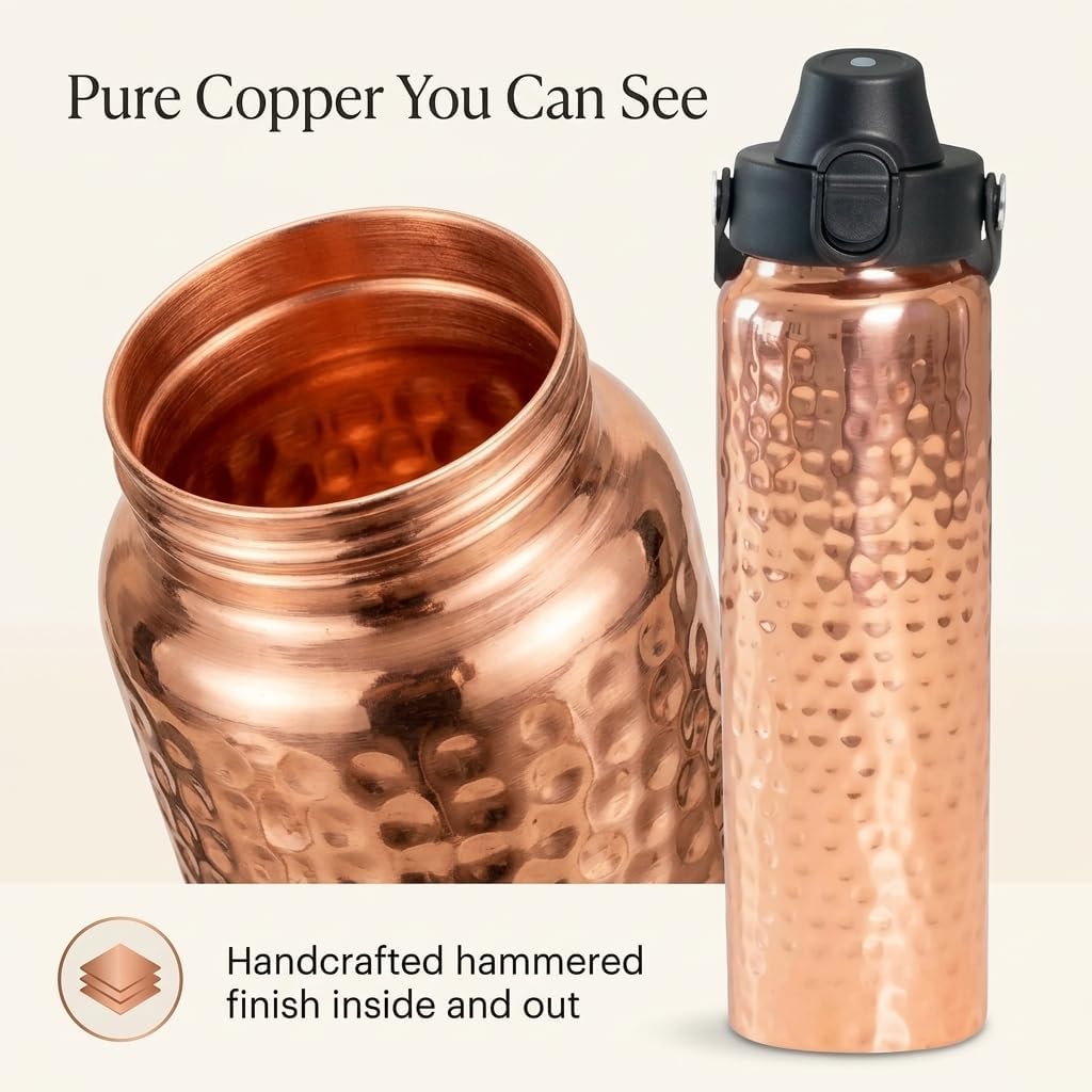 Pure Copper Water Bottle with  – Ayurvedic & Herbal Wellness Kits recenzja i cena