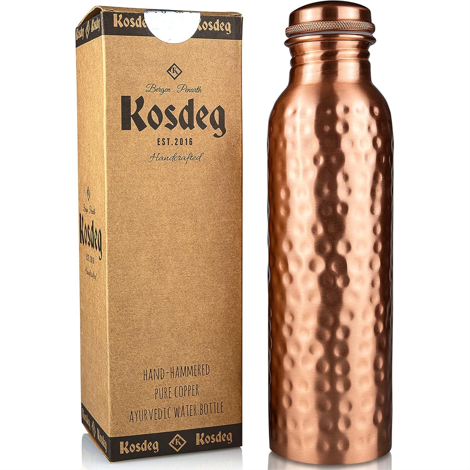 Pure Copper Water Bottle 34 oz – Ayurvedic & Herbal Wellness Kits recenzja i cena