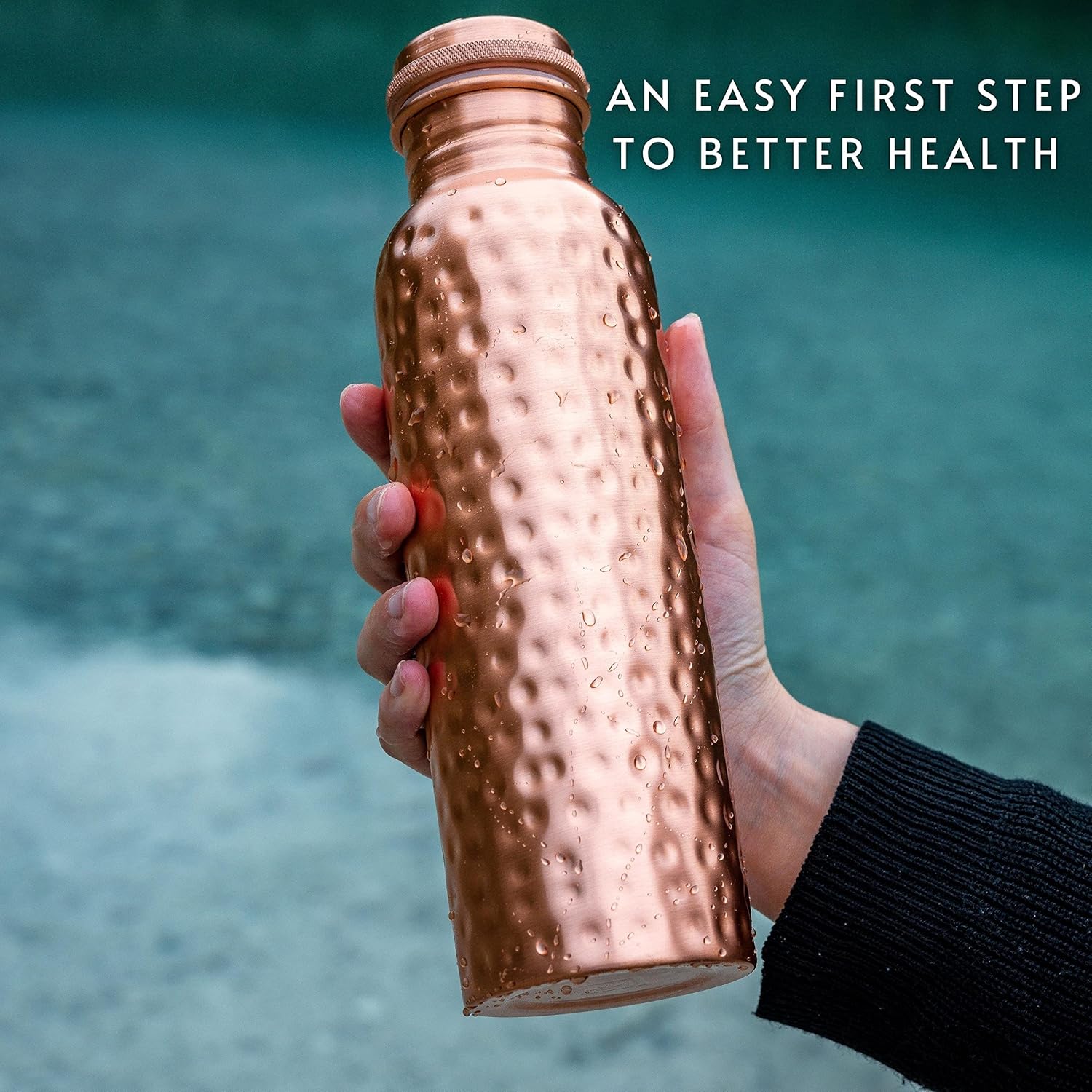 Pure Copper Water Bottle 34 oz – Ayurvedic & Herbal Wellness Kits recenzja i cena