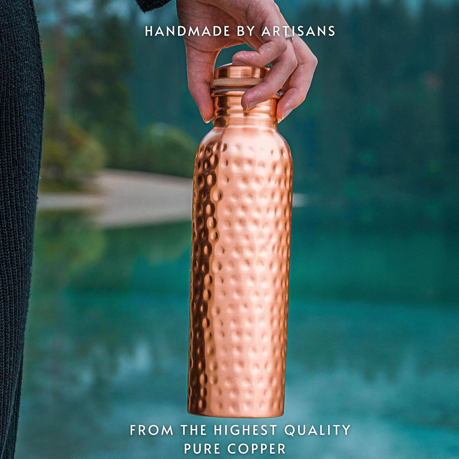 Pure Copper Water Bottle 34 oz – Ayurvedic & Herbal Wellness Kits recenzja i cena