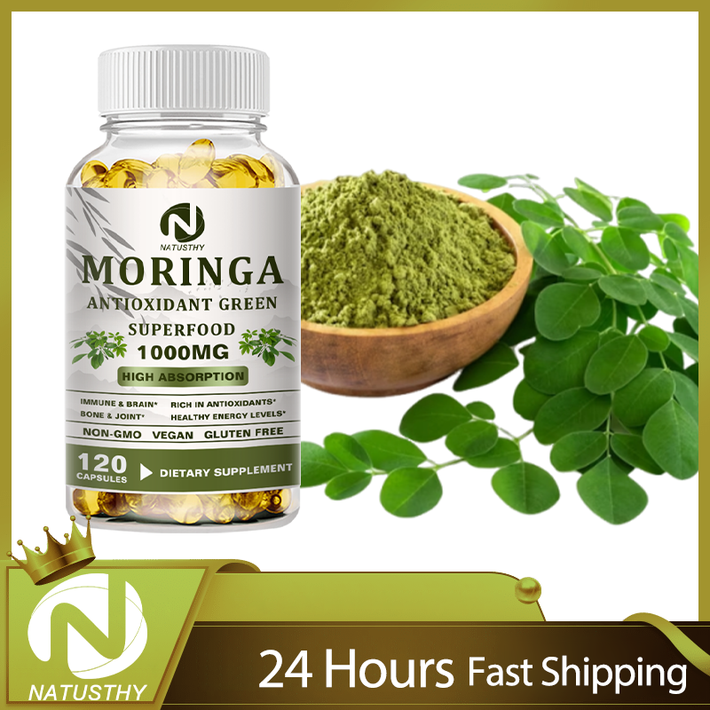 Moringa Organic 1000 mg - With – Moringa Leaf Powder recenzja i cena