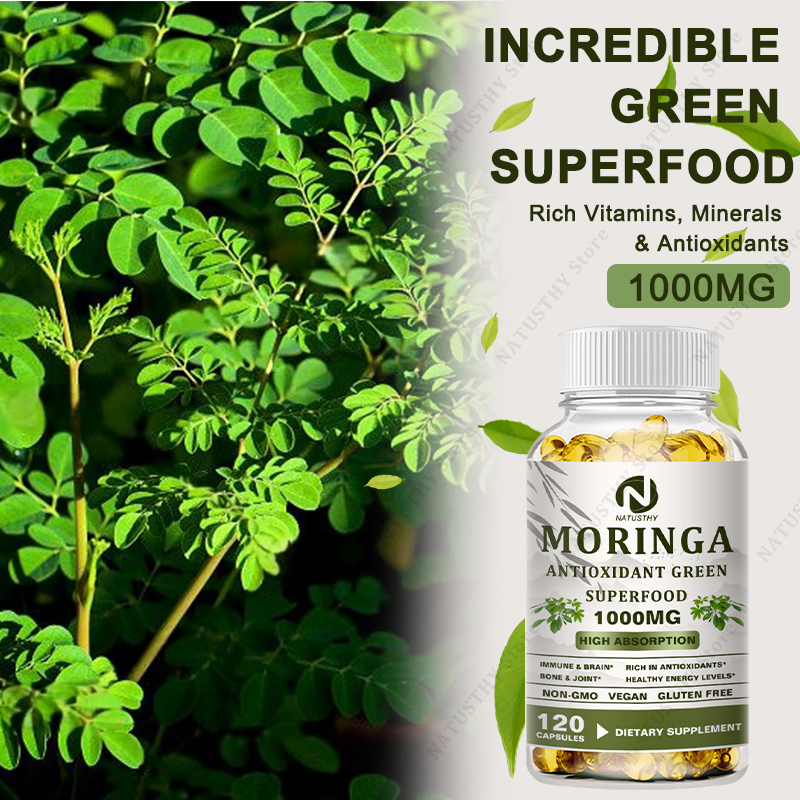 Moringa Organic 1000 mg - With – Moringa Leaf Powder recenzja i cena