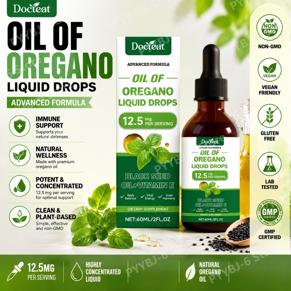 Oregano Oil Liquid Drops 60ml  – Herbal Wellness Drops recenzja i cena