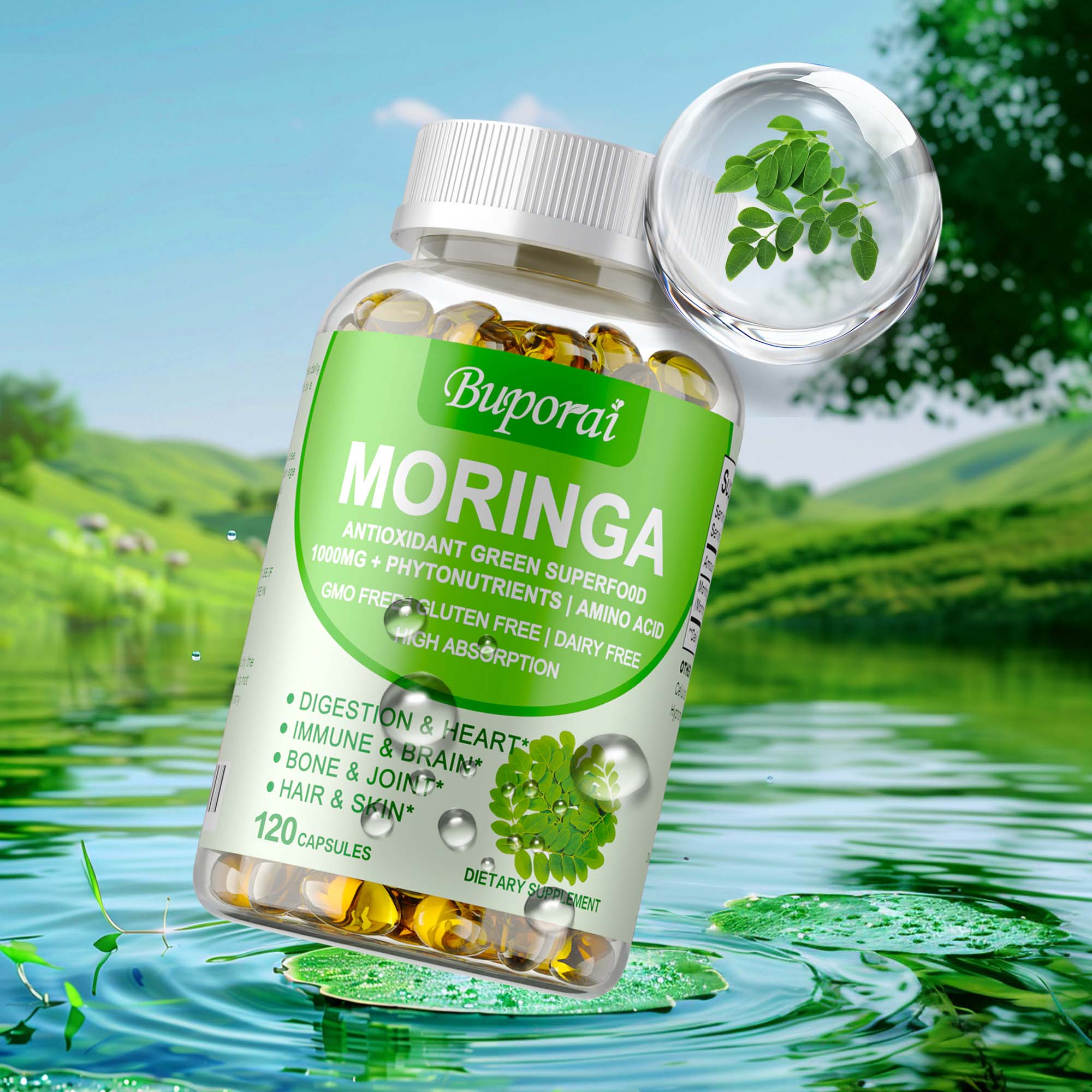 Moringa Capsules 1000mg - Supp – Moringa Leaf Powder recenzja i cena