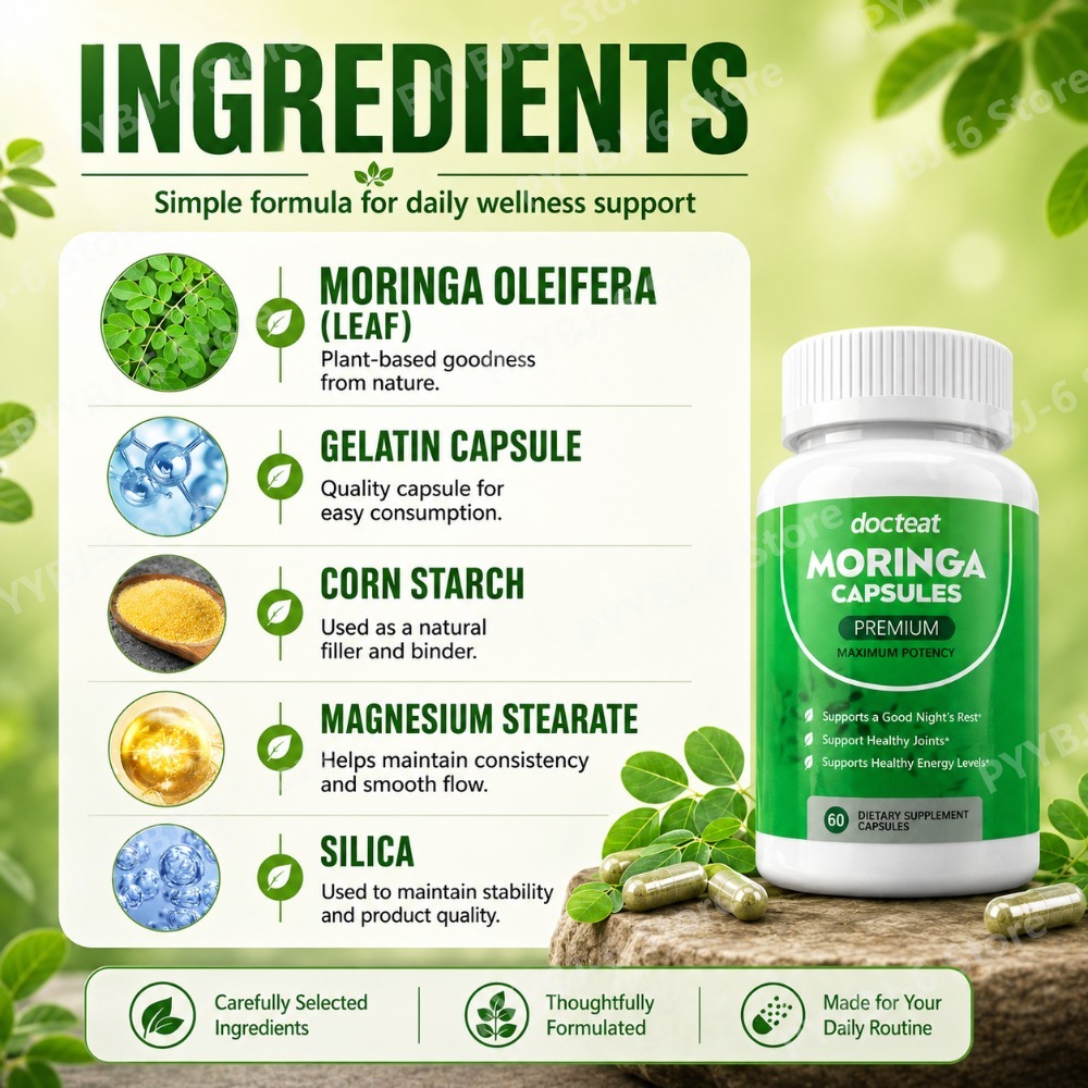 Moringa Capsules 60ct Premium  – Moringa Leaf Powder recenzja i cena
