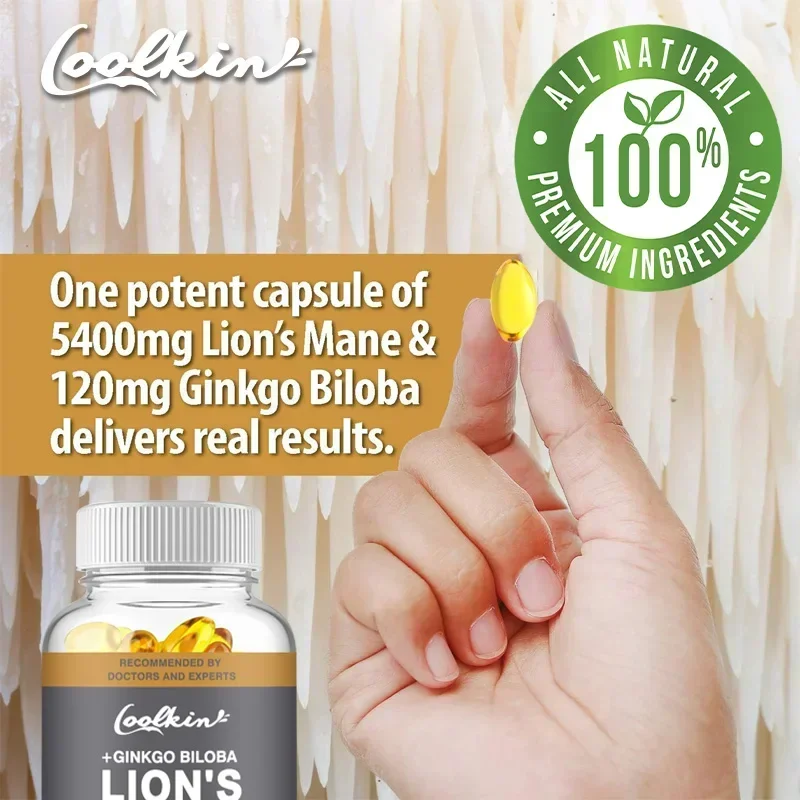 Coolkin Lion's Mane Mushroom E – Ginkgo Biloba Extract recenzja i cena